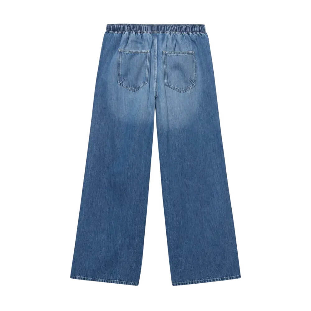 Mint Velvet Mid Indigo Tie Waist Wide Leg Jeans